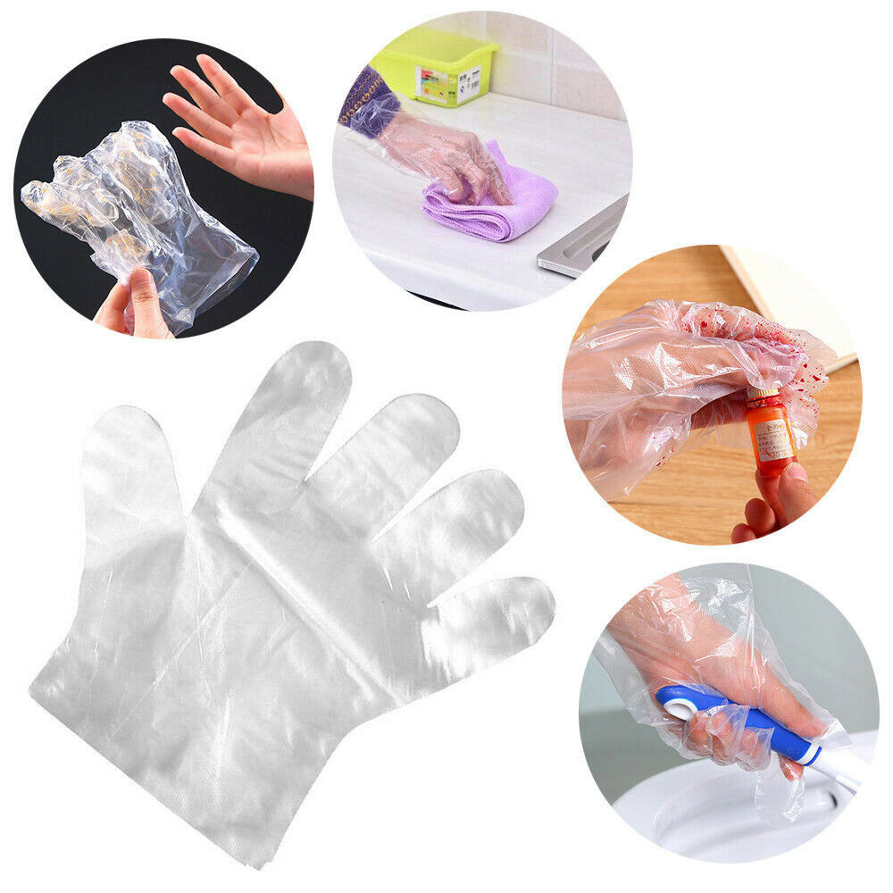 Glove esame PE usa e getta trasparente HDPE