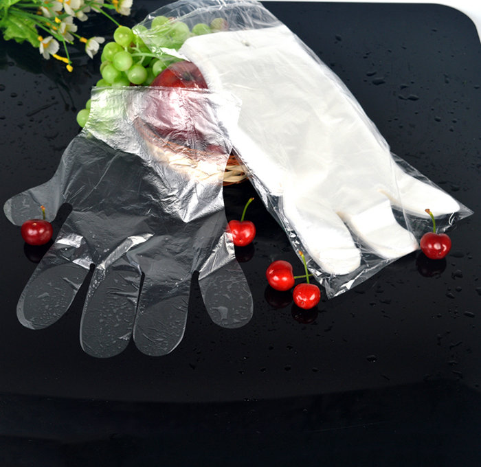 Guanti per le mani in plastica monouso per la preparazione della ristorazione per le donne